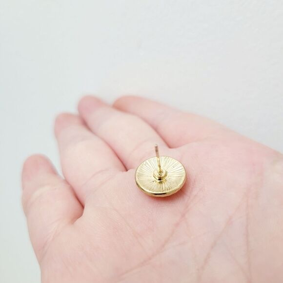 Brand New Saint Helens Gold With Cat Eye Stone Earrings - Picture 4 of 6